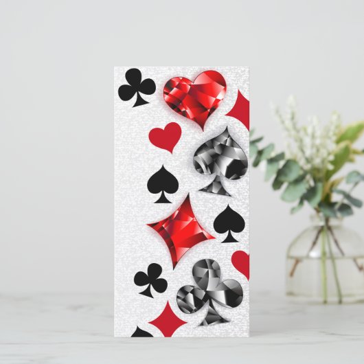 Poker Speler Gambler Spelen Kaart Suits Las Vegas (Staand voorkant)