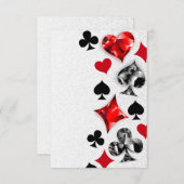 Poker Speler Gambler Spelen Kaart Suits Las Vegas (Voorkant / Achterkant)