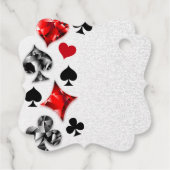 Poker Speler Gambler Spelen Kaart Suits Las Vegas Bedankjes Labels (Achterkant)