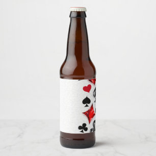 Poker Speler Gambler Spelen Kaart Suits Las Vegas Bier Etiket