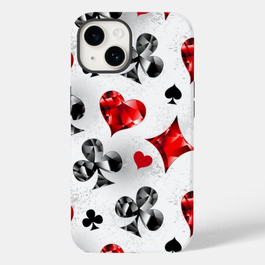 Poker Speler Gambler Spelen Kaart Suits Las Vegas Case-Mate iPhone Case (Achterkant)
