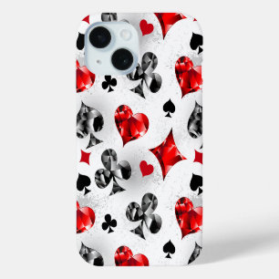 Poker Speler Gambler Spelen Kaart Suits Las Vegas iPhone 15 Case