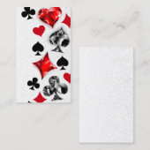 Poker Speler Gambler Spelen Kaart Suits Las Vegas Contactkaartje (Voorkant / Achterkant)