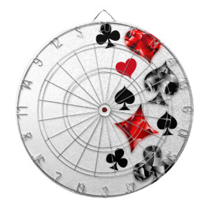 Poker Speler Gambler Spelen Kaart Suits Las Vegas Dartbord