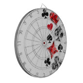 Poker Speler Gambler Spelen Kaart Suits Las Vegas Dartbord (Voorkant Links)