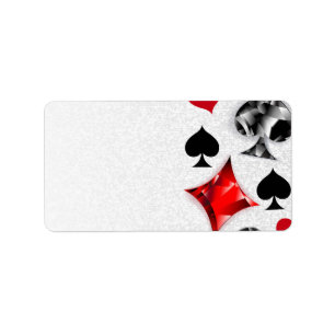 Poker Speler Gambler Spelen Kaart Suits Las Vegas Etiket