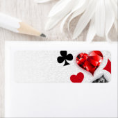 Poker Speler Gambler Spelen Kaart Suits Las Vegas Etiket (Insitu)