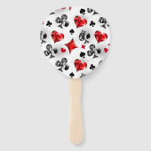 Poker Speler Gambler Spelen Kaart Suits Las Vegas Handwaaier (Achterkant)