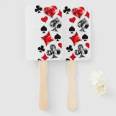 Poker Speler Gambler Spelen Kaart Suits Las Vegas Handwaaier (Voorkant en achterkant)