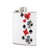 Poker Speler Gambler Spelen Kaart Suits Las Vegas Heupfles (Links)