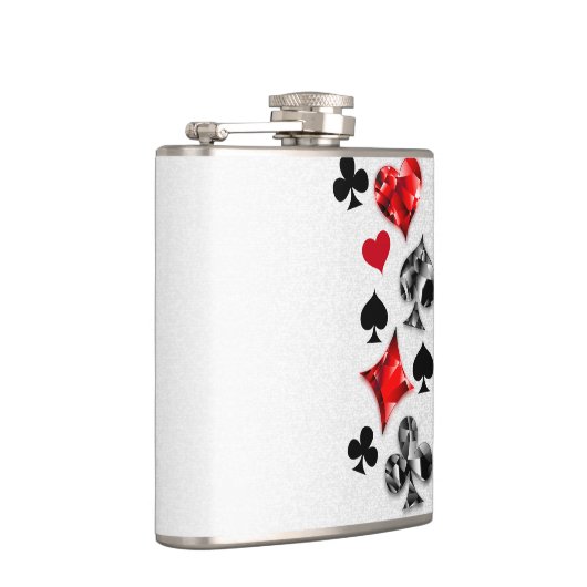 Poker Speler Gambler Spelen Kaart Suits Las Vegas Heupfles (Rechts)