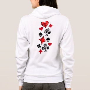 Poker Speler Gambler Spelen Kaart Suits Las Vegas Hoodie