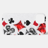 Poker Speler Gambler Spelen Kaart Suits Las Vegas iPhone Hoesje (Achterkant horizontaal)