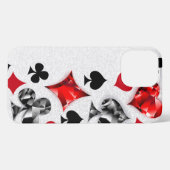 Poker Speler Gambler Spelen Kaart Suits Las Vegas iPhone Hoesje (Achterkant horizontaal)