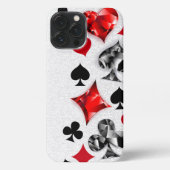 Poker Speler Gambler Spelen Kaart Suits Las Vegas iPhone Hoesje (Achterkant)