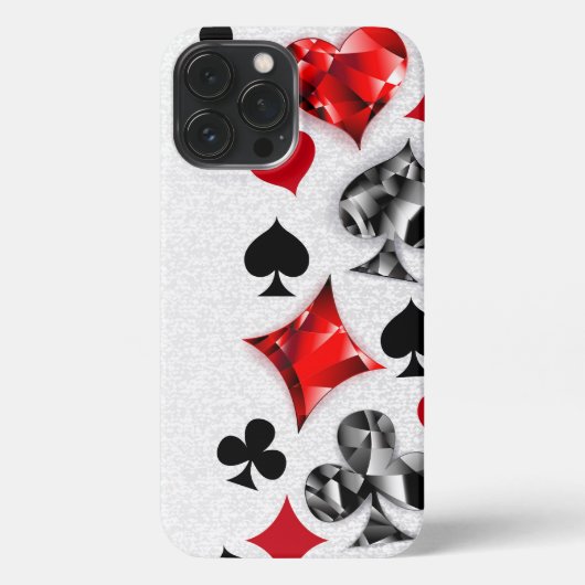 Poker Speler Gambler Spelen Kaart Suits Las Vegas iPhone Hoesje (Achterkant)