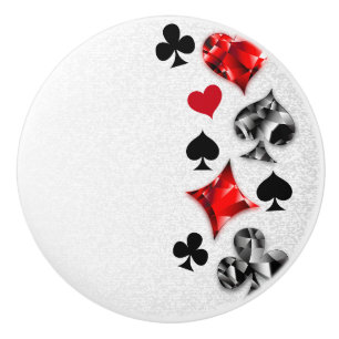 Poker Speler Gambler Spelen Kaart Suits Las Vegas Keramische Knop