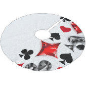 Poker Speler Gambler Spelen Kaart Suits Las Vegas Kerstboom Rok (Gekanteld)
