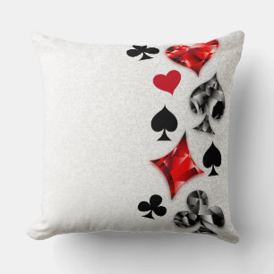 Poker Speler Gambler Spelen Kaart Suits Las Vegas Kussen