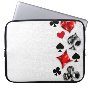 Poker Speler Gambler Spelen Kaart Suits Las Vegas Laptop Sleeve