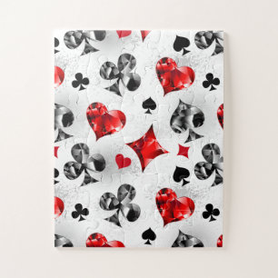 Poker Speler Gambler Spelen Kaart Suits Las Vegas Legpuzzel