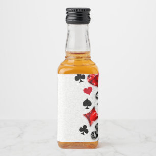 Poker Speler Gambler Spelen Kaart Suits Las Vegas Likeurfles Etiket