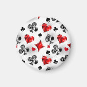 Poker Speler Gambler Spelen Kaart Suits Las Vegas Magneet (Voorkant)