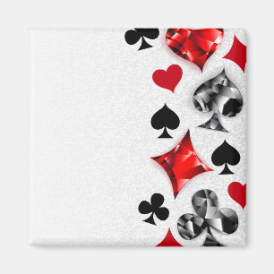 Poker Speler Gambler Spelen Kaart Suits Las Vegas Magneet