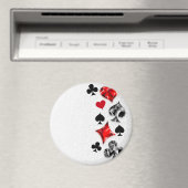 Poker Speler Gambler Spelen Kaart Suits Las Vegas Magneet (Insitu (Vaatwasser))