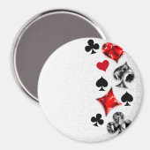 Poker Speler Gambler Spelen Kaart Suits Las Vegas Magneet (Voorkant / Achterkant)