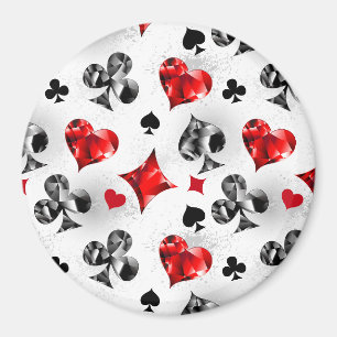 Poker Speler Gambler Spelen Kaart Suits Las Vegas Magneet