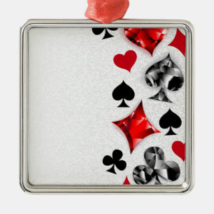 Poker Speler Gambler Spelen Kaart Suits Las Vegas Metalen Ornament