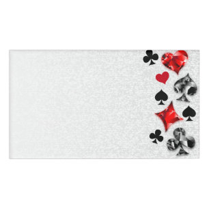 Poker Speler Gambler Spelen Kaart Suits Las Vegas Naambadge