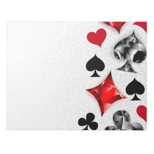Poker Speler Gambler Spelen Kaart Suits Las Vegas Notitieblok