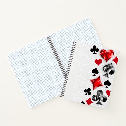 Poker Speler Gambler Spelen Kaart Suits Las Vegas Notitieboek (Binnen)