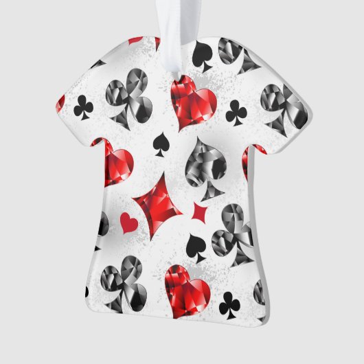 Poker Speler Gambler Spelen Kaart Suits Las Vegas Ornament (voorkant)