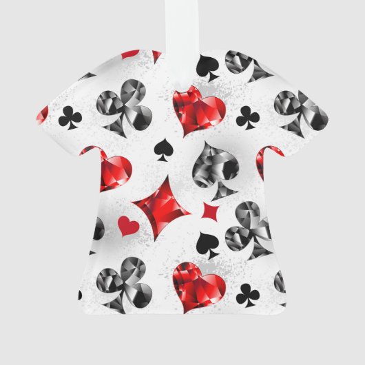 Poker Speler Gambler Spelen Kaart Suits Las Vegas Ornament (achterkant)