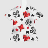 Poker Speler Gambler Spelen Kaart Suits Las Vegas Ornament (voorkant)