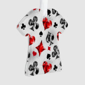 Poker Speler Gambler Spelen Kaart Suits Las Vegas Ornament (voorkant)