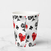 Poker Speler Gambler Spelen Kaart Suits Las Vegas Papieren Bekers (Rechts)