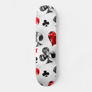 Poker Speler Gambler Spelen Kaart Suits Las Vegas Persoonlijk Skateboard