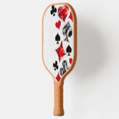 Poker Speler Gambler Spelen Kaart Suits Las Vegas Pickleball Paddle (Links)