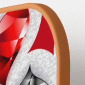 Poker Speler Gambler Spelen Kaart Suits Las Vegas Pickleball Paddle (Links Detail)