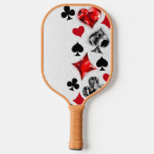 Poker Speler Gambler Spelen Kaart Suits Las Vegas Pickleball Paddle (Achterkant)
