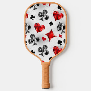 Poker Speler Gambler Spelen Kaart Suits Las Vegas Pickleball Paddle