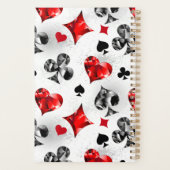 Poker Speler Gambler Spelen Kaart Suits Las Vegas Planner (Achterkant)