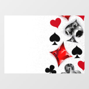 Poker Speler Gambler Spelen Kaart Suits Las Vegas Raamsticker