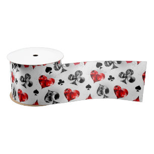 Poker Speler Gambler Spelen Kaart Suits Las Vegas Satijnen Lint