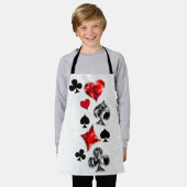 Poker Speler Gambler Spelen Kaart Suits Las Vegas Schort (Gedragen)
