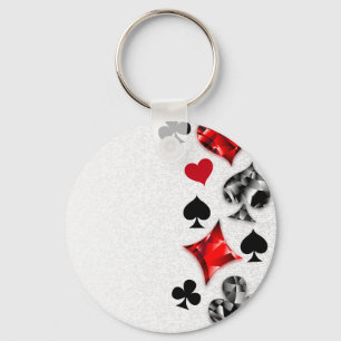 Poker Speler Gambler Spelen Kaart Suits Las Vegas Sleutelhanger